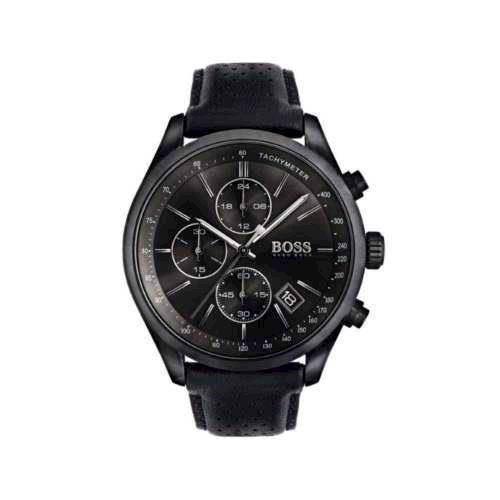 Image of fra Hugo Boss IP Sort Grand-Prix Quartz herre ur